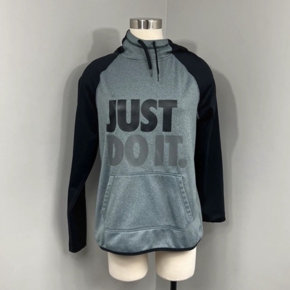 Nike | Just Do It Graphic Thermal Hoodie Sweatshirt Size Medium - Picture 1 of 4